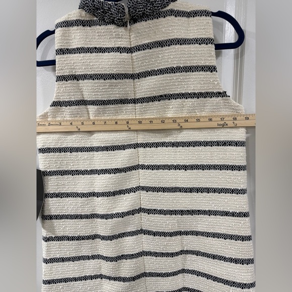Tuckernuck Jackie Tweed Shift Dress M NWT Navy Stripe Bouclé Classic Sleeveless - Picture 12 of 15